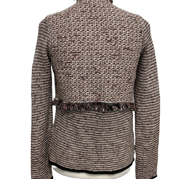 White House Black Market Fringe Knit Cardigan. SP - Picture 4 of 8